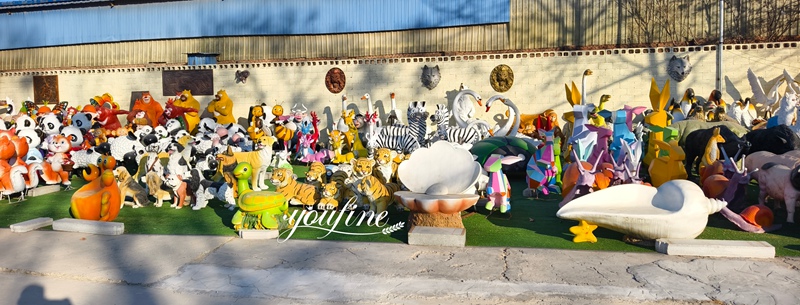 Lots of Resin Animal Sculptures in Stock