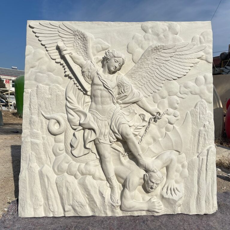Marble Saint Michael Relief