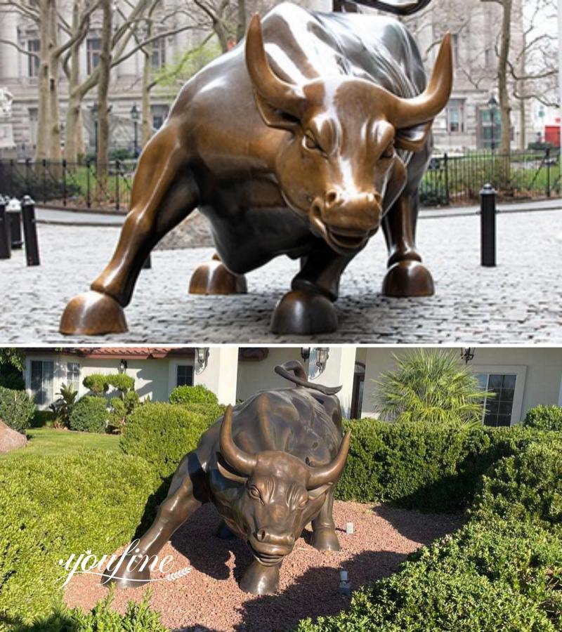 Original & Wall Street Bull Statue Replica Feedback from YouFine American Customer's Garden