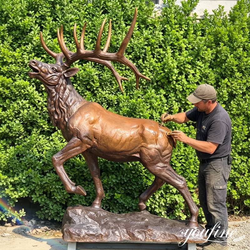 bronze deer cleaning