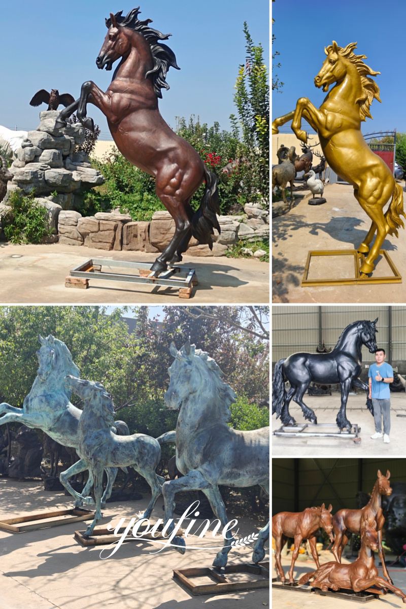 Different Patina Choices of Bronze Horse Statue