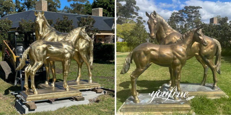 Golden Bronze horse Statue Feedback