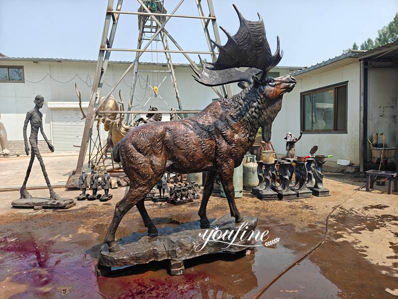 Moose Statue Patina Process