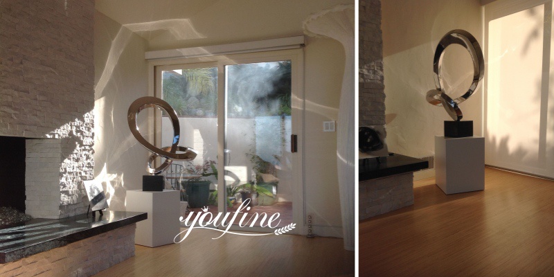 stainless steel abstract sculpture