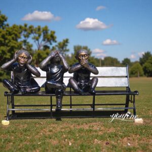 youfine bronze three wise monkey