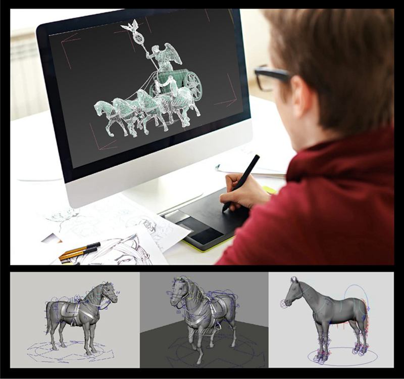 horse statue 3d design