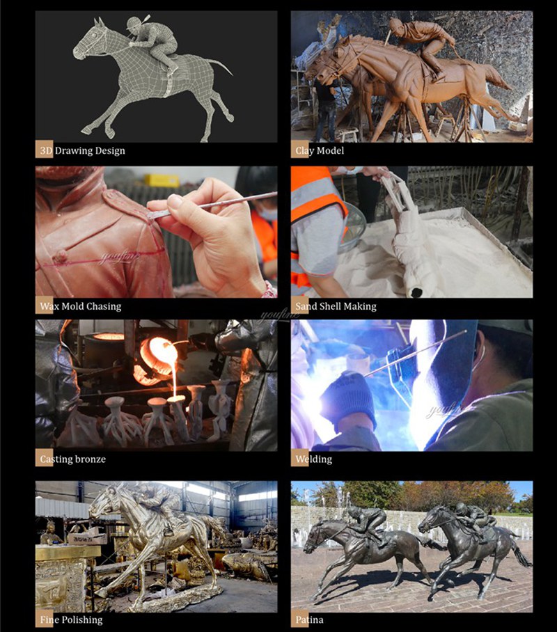horse statue casting process