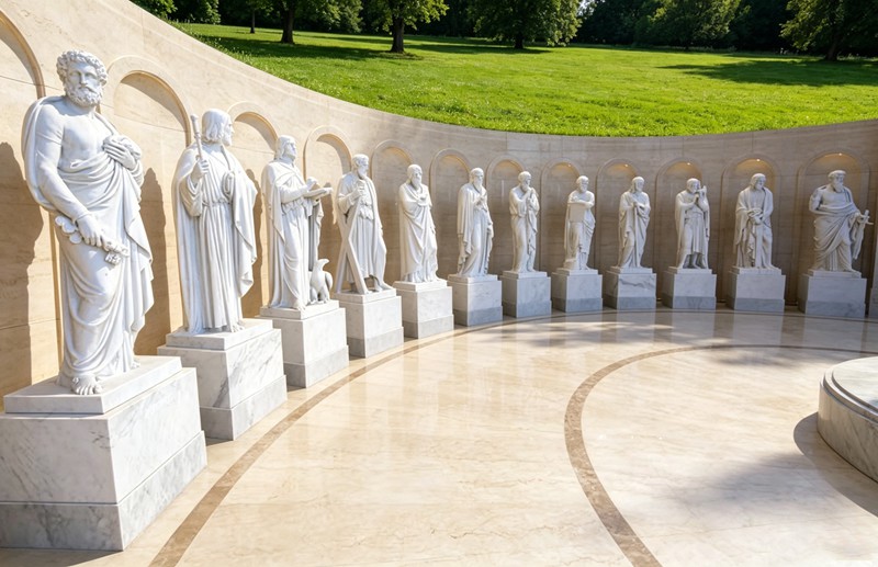 marble The Twelve Apostles Statue