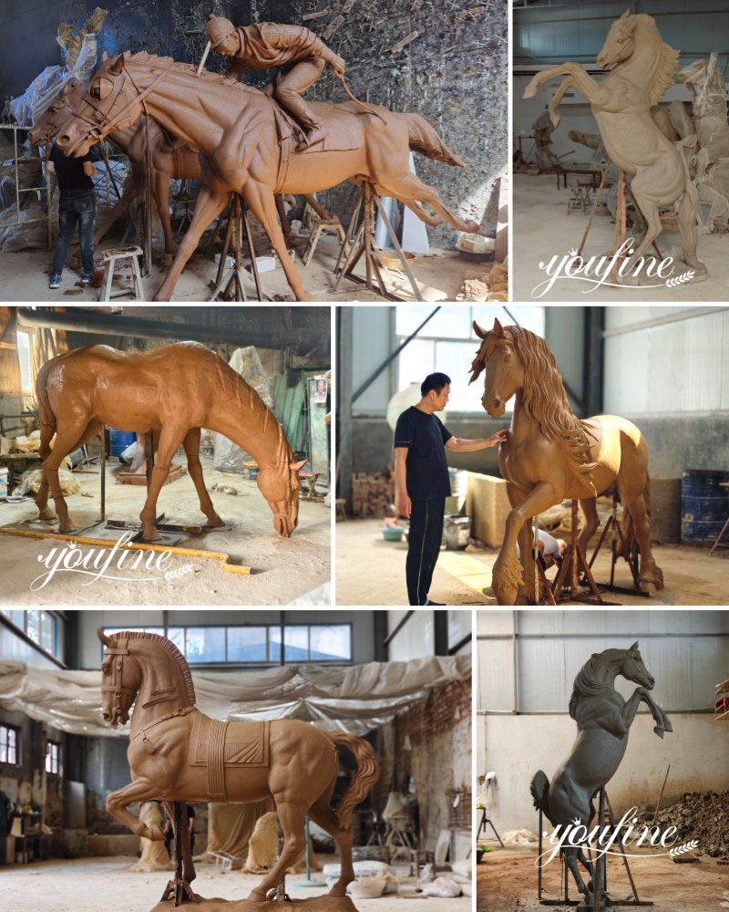 YouFine Ready Made Horse Clay Models