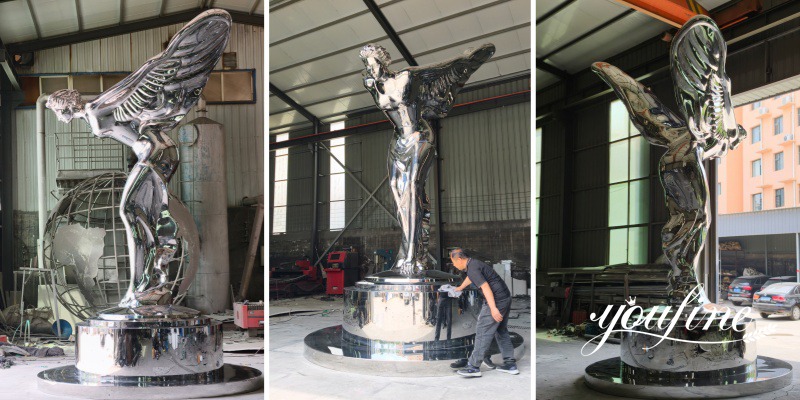 different angle of large The Spirit of Ecstasy