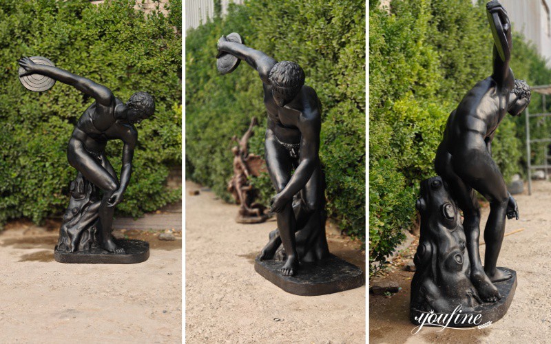 different angle of the discus thrower sculpture