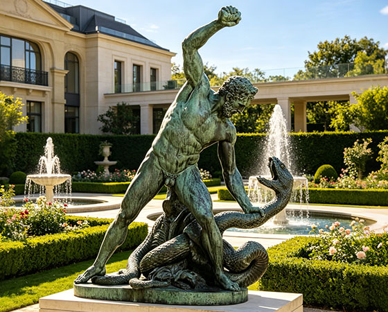 Hercules fighting Achelous sculpture