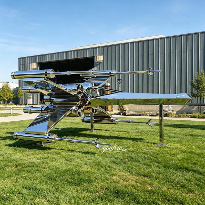 large X-wing fighter jet sculpture