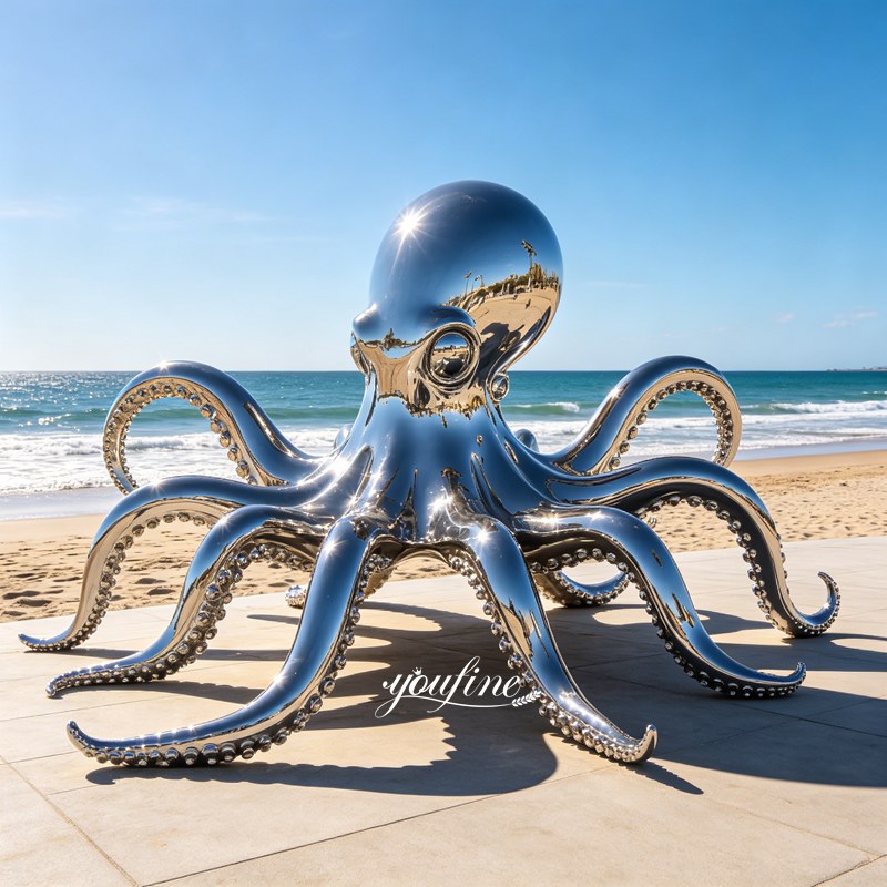 metal octopus sculpture