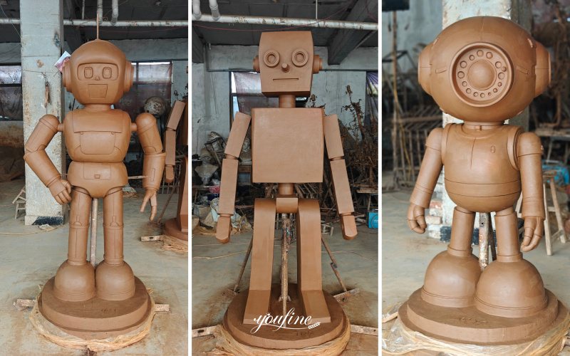 robot sculpture Clay Model