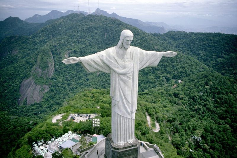 stone Christ the Redeemer statue