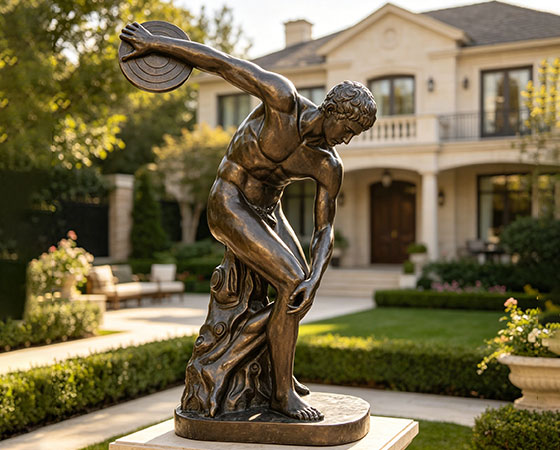 the discus thrower sculpture for manor