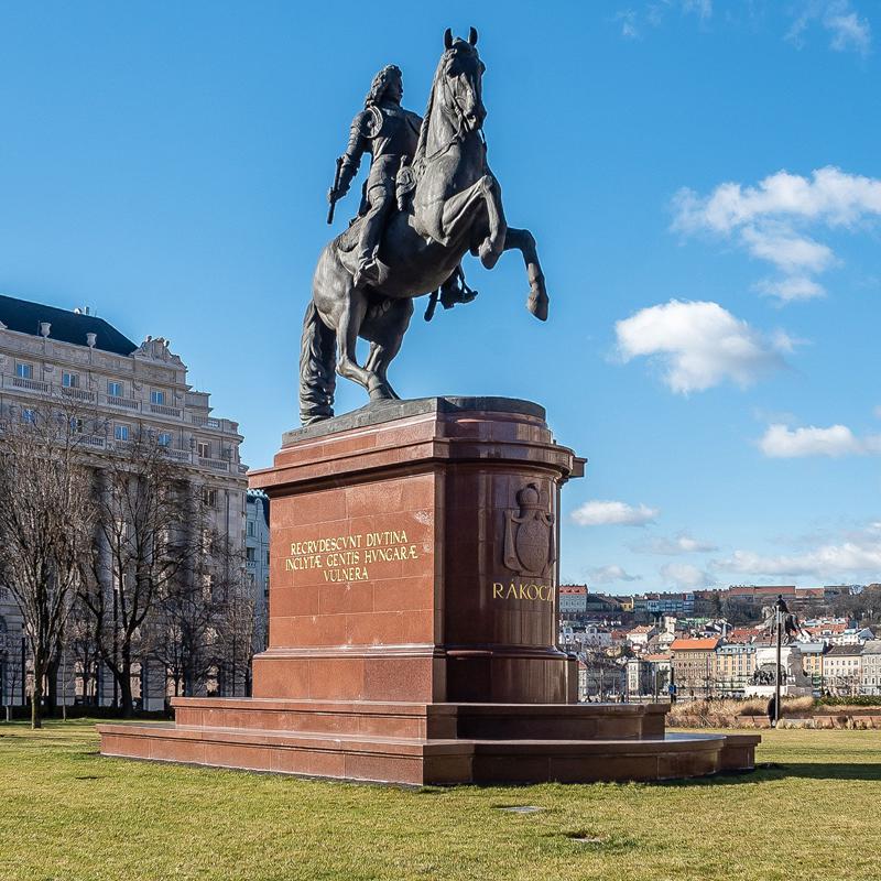 The statue of Ferenc Rákóczi II