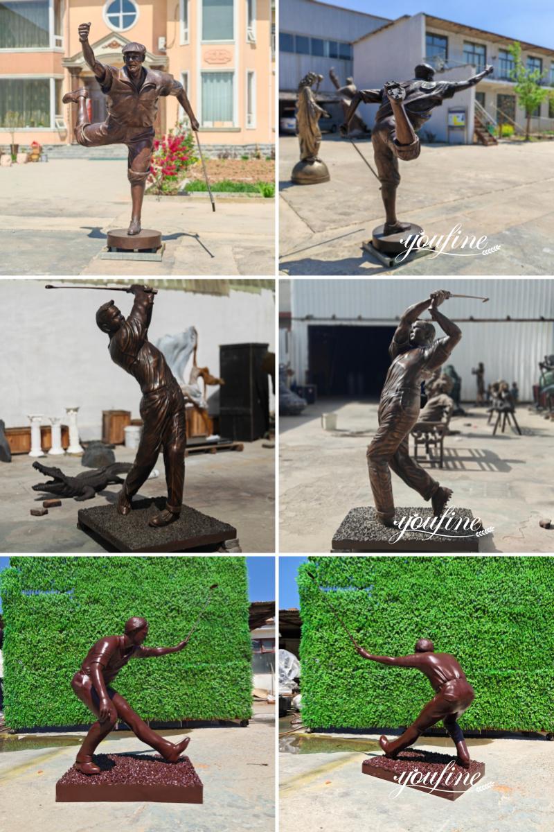 YouFine Bronze Golfer Statue Show