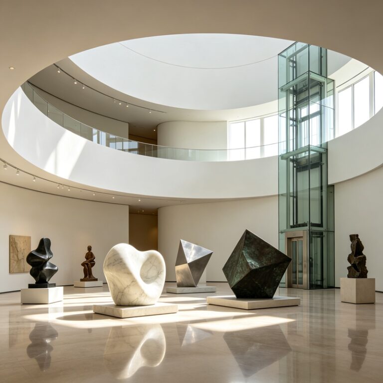 Contemporary metal sculpture museum