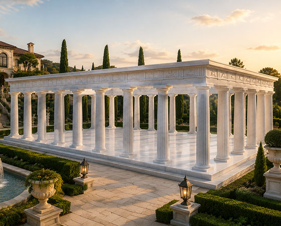 white outdoor marble Parthenon