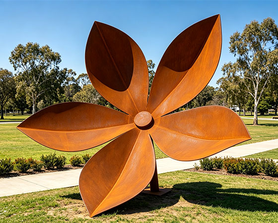 flower metal sculpture