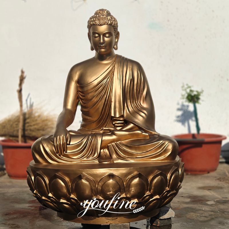 gold bronze buddha statue