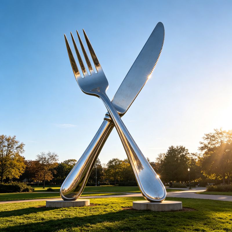 knife and fork sculpture