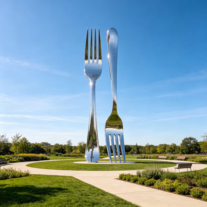 knife and fork sculpture