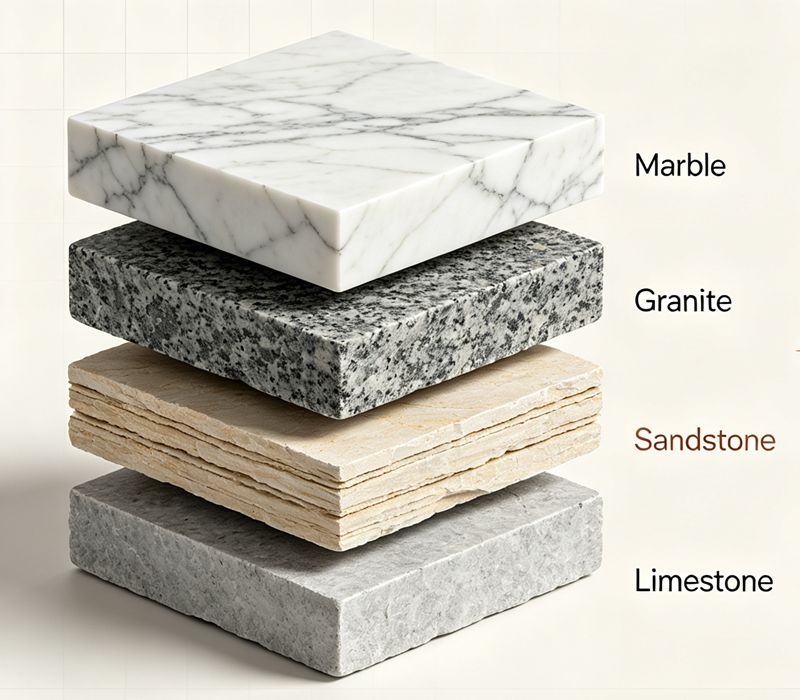 Marble vs Granite vs Sandstone and Limestone