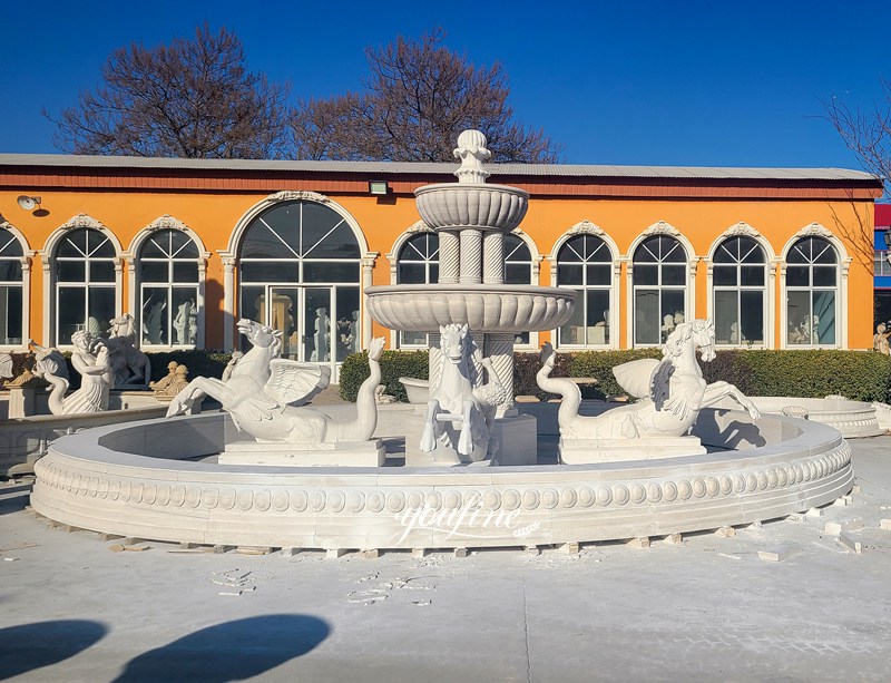 Pegasus fountain in factory