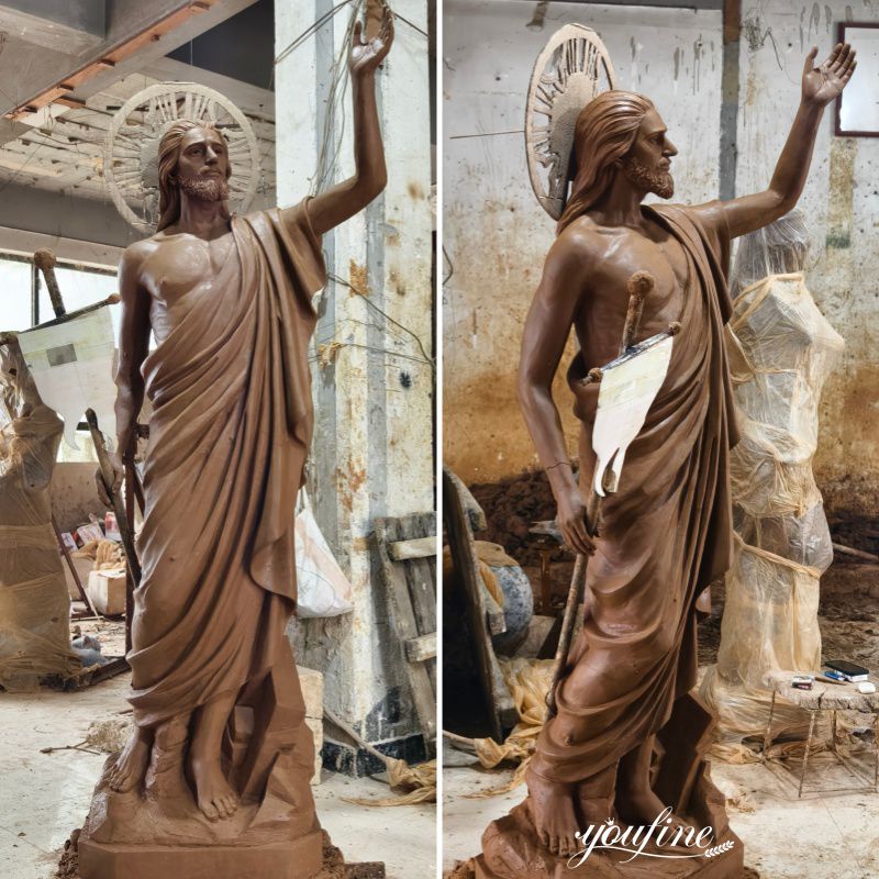 Risen Christ statue clay model