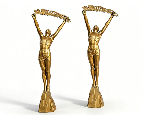 Art Deco bronze athlete statues