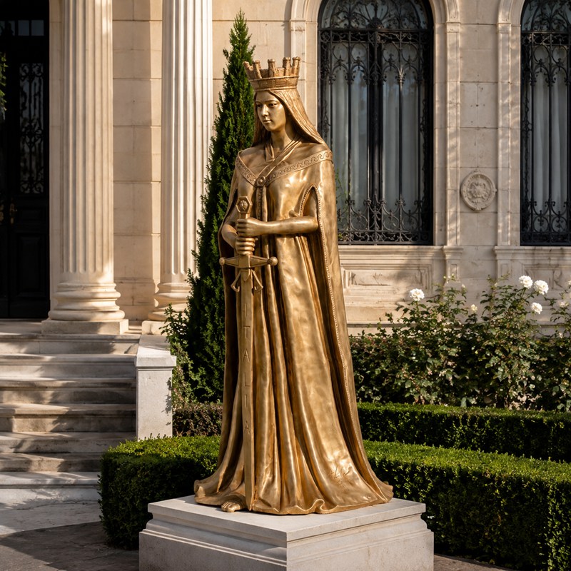 bronze bronze Italia Turrita statue