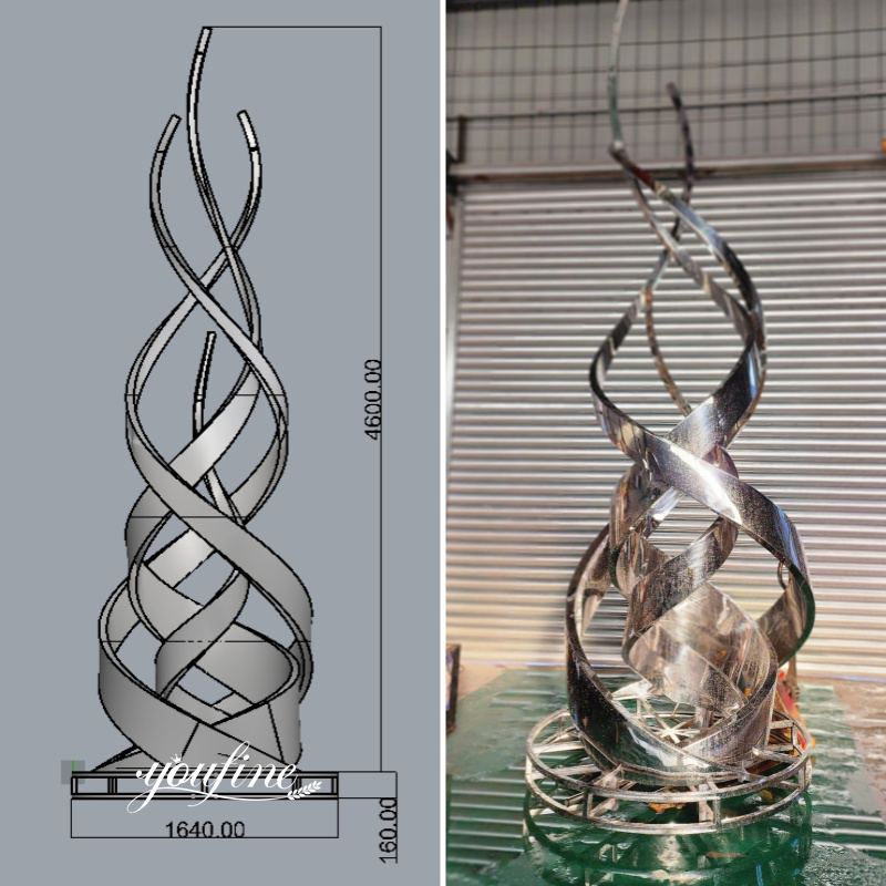 design and finished Twist Ribbon fountain