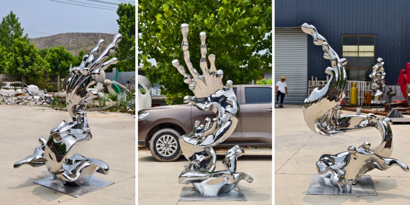 different view of wave sculpture