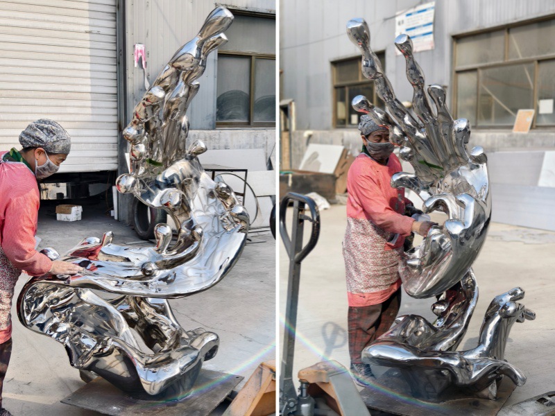 finished wave sculpture
