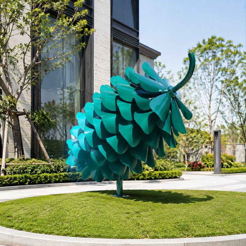 large metal pine cones for outdoor