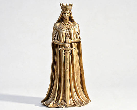 life size bronze Italia Turrita statue