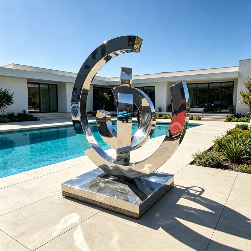 metal interlocking sculpture
