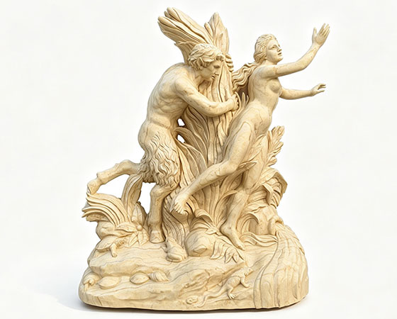 Pan pursuing Syrinx statue