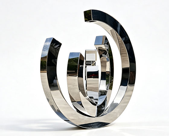 steel interlocking sculpture