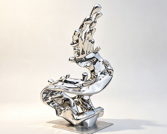 steel wave sculpture