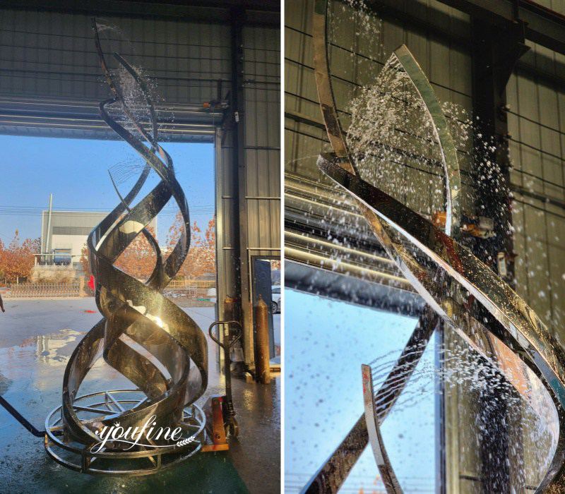 Twist Ribbon fountain test water