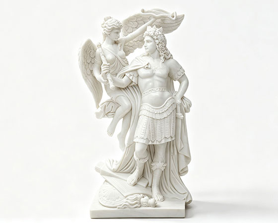 Alexander the Great with Nike Sculpture