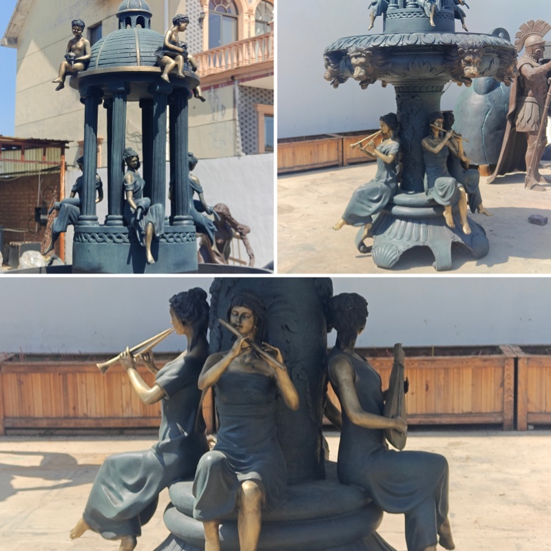antique outdoor fountain details