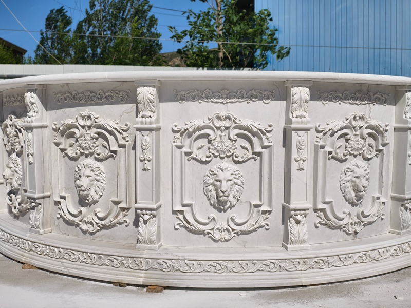 carved white marble Bar counter