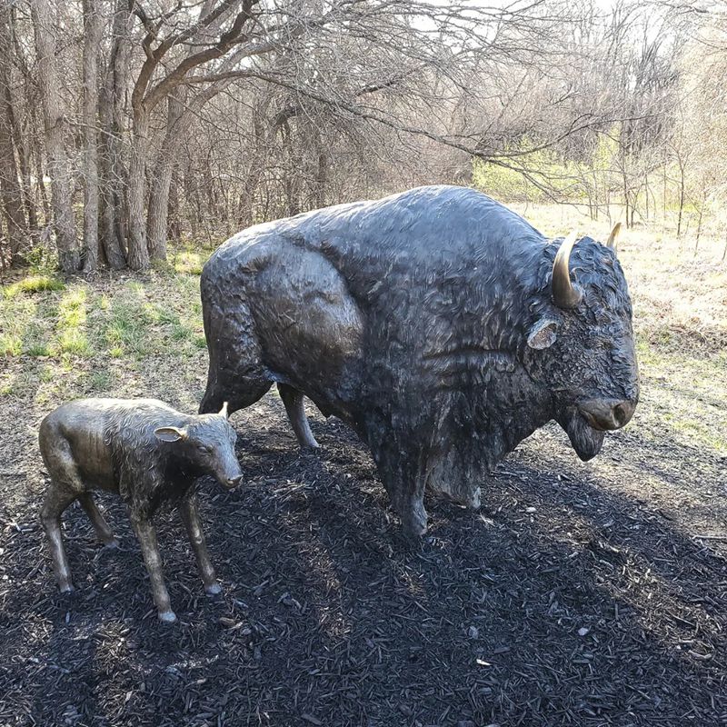 custom life size bison statue