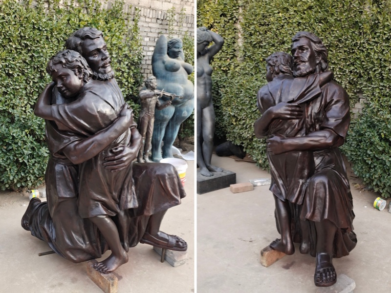 finished St. Joseph Embracing Child Jesus