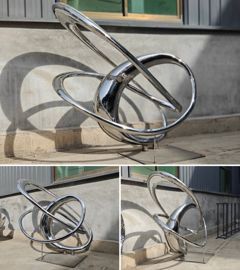 finished swirl sculpture